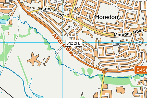 SN2 2FB map - OS VectorMap District (Ordnance Survey)