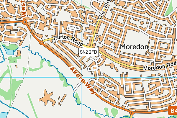 SN2 2FD map - OS VectorMap District (Ordnance Survey)