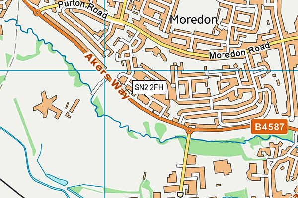 SN2 2FH map - OS VectorMap District (Ordnance Survey)