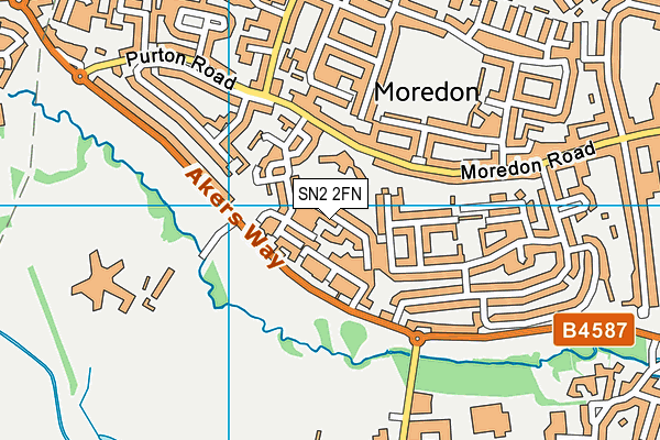 SN2 2FN map - OS VectorMap District (Ordnance Survey)