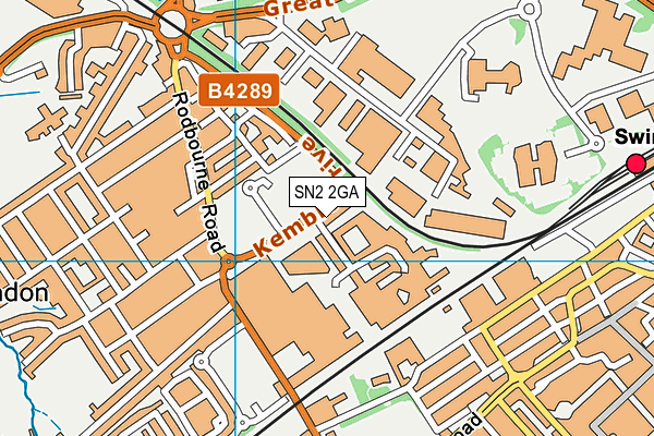 SN2 2GA map - OS VectorMap District (Ordnance Survey)