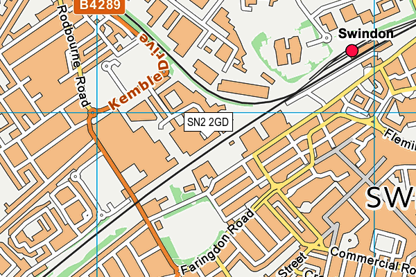 SN2 2GD map - OS VectorMap District (Ordnance Survey)