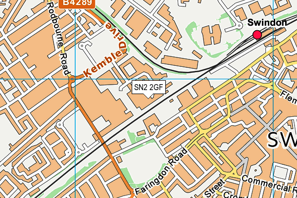 SN2 2GF map - OS VectorMap District (Ordnance Survey)