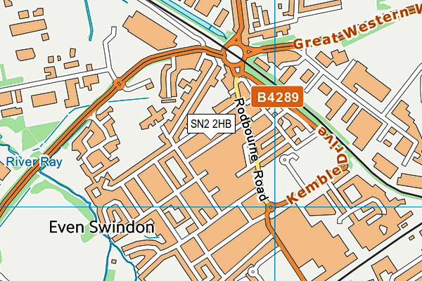 SN2 2HB map - OS VectorMap District (Ordnance Survey)