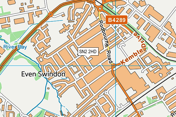 SN2 2HD map - OS VectorMap District (Ordnance Survey)