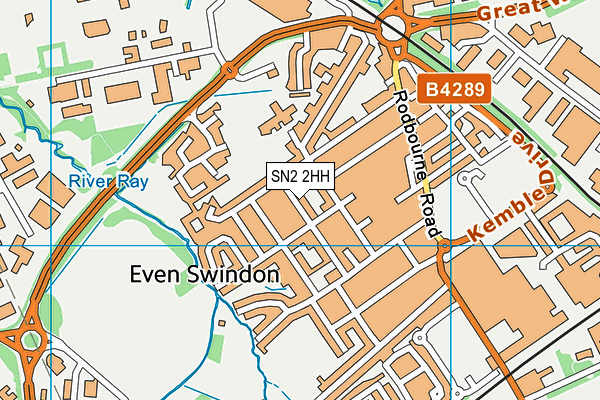 SN2 2HH map - OS VectorMap District (Ordnance Survey)