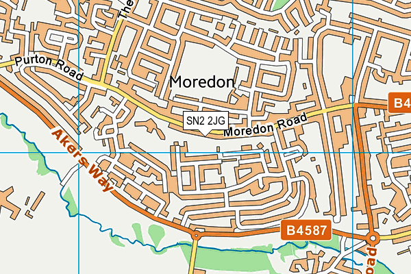 Moredon Primary School map (SN2 2JG) - OS VectorMap District (Ordnance Survey)