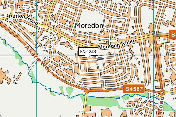 SN2 2JS map - OS VectorMap District (Ordnance Survey)