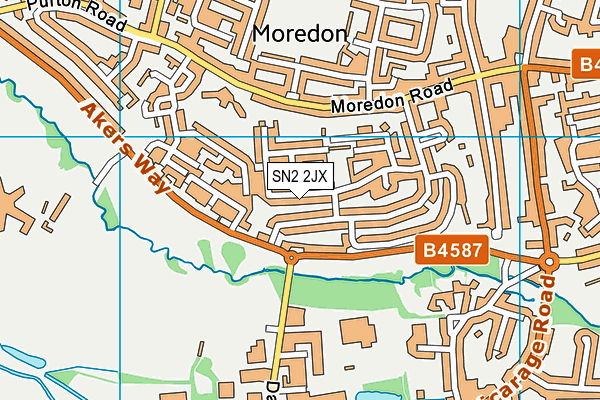 SN2 2JX map - OS VectorMap District (Ordnance Survey)