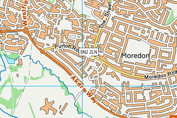 SN2 2LN map - OS VectorMap District (Ordnance Survey)