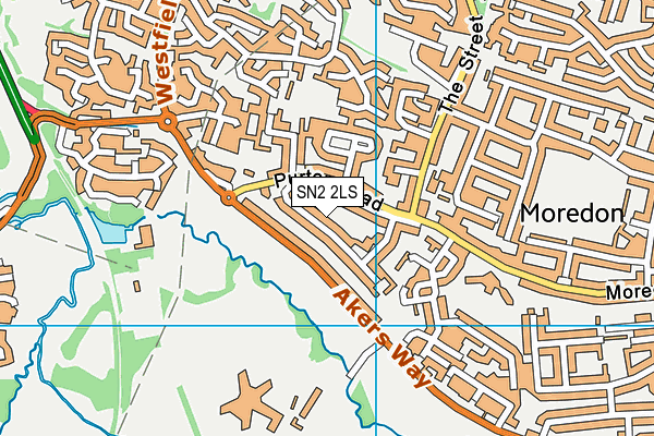 SN2 2LS map - OS VectorMap District (Ordnance Survey)
