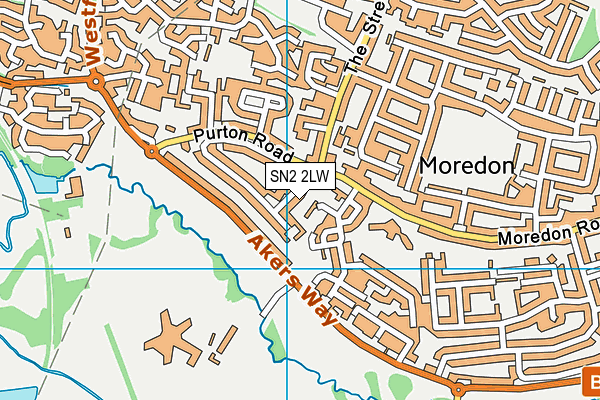 SN2 2LW map - OS VectorMap District (Ordnance Survey)
