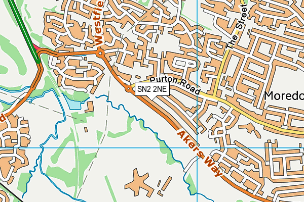 SN2 2NE map - OS VectorMap District (Ordnance Survey)