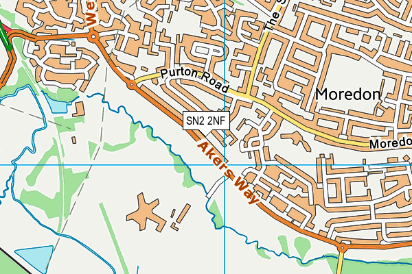 SN2 2NF map - OS VectorMap District (Ordnance Survey)