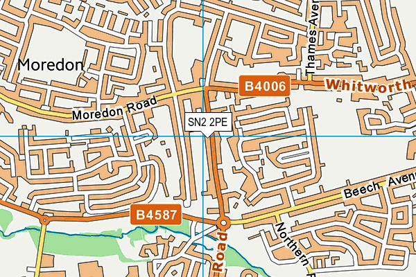 SN2 2PE map - OS VectorMap District (Ordnance Survey)