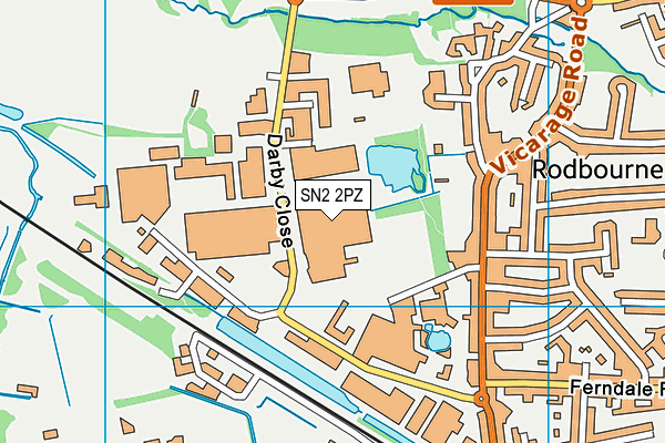 SN2 2PZ map - OS VectorMap District (Ordnance Survey)
