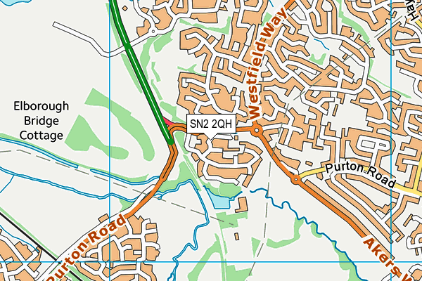 SN2 2QH map - OS VectorMap District (Ordnance Survey)