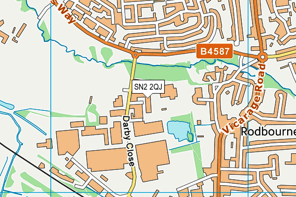 SN2 2QJ map - OS VectorMap District (Ordnance Survey)