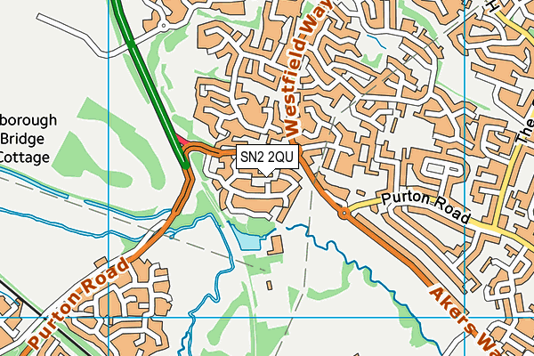 SN2 2QU map - OS VectorMap District (Ordnance Survey)