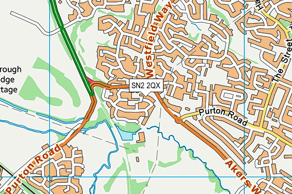 SN2 2QX map - OS VectorMap District (Ordnance Survey)