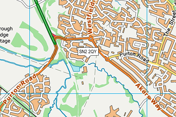 SN2 2QY map - OS VectorMap District (Ordnance Survey)