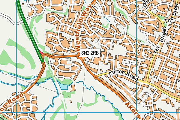 SN2 2RB map - OS VectorMap District (Ordnance Survey)