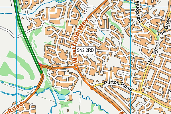 SN2 2RD map - OS VectorMap District (Ordnance Survey)