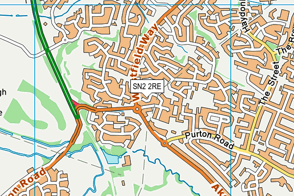 SN2 2RE map - OS VectorMap District (Ordnance Survey)