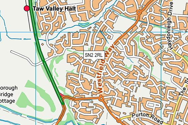 SN2 2RL map - OS VectorMap District (Ordnance Survey)