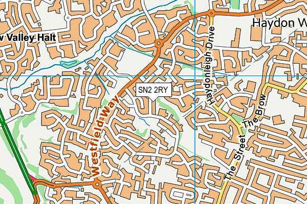 SN2 2RY map - OS VectorMap District (Ordnance Survey)