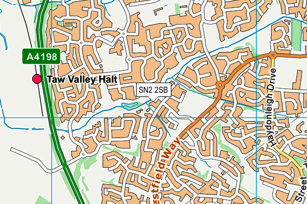 SN2 2SB map - OS VectorMap District (Ordnance Survey)