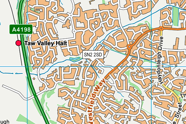 SN2 2SD map - OS VectorMap District (Ordnance Survey)