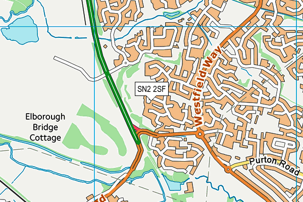 SN2 2SF map - OS VectorMap District (Ordnance Survey)