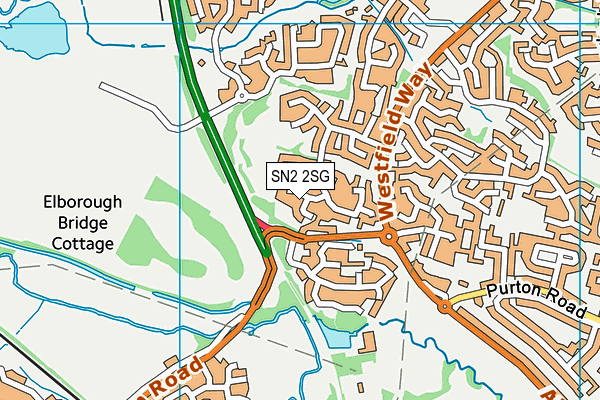SN2 2SG map - OS VectorMap District (Ordnance Survey)