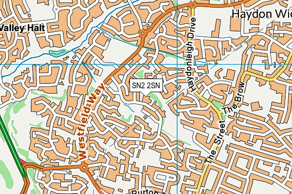 SN2 2SN map - OS VectorMap District (Ordnance Survey)