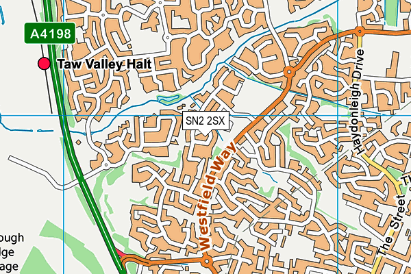 SN2 2SX map - OS VectorMap District (Ordnance Survey)