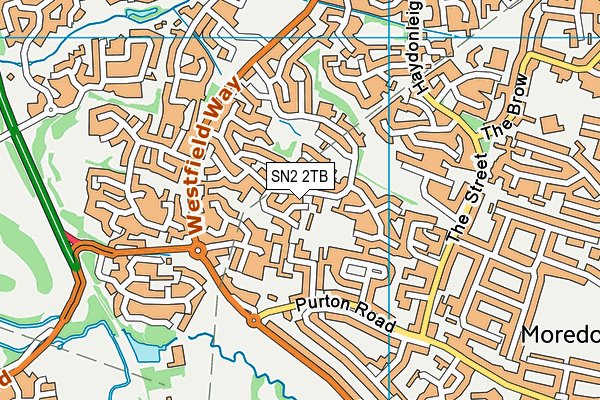 SN2 2TB map - OS VectorMap District (Ordnance Survey)