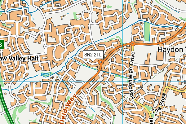 SN2 2TL map - OS VectorMap District (Ordnance Survey)