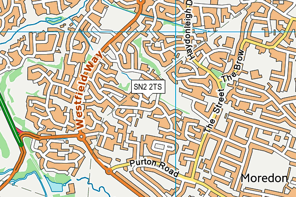 SN2 2TS map - OS VectorMap District (Ordnance Survey)