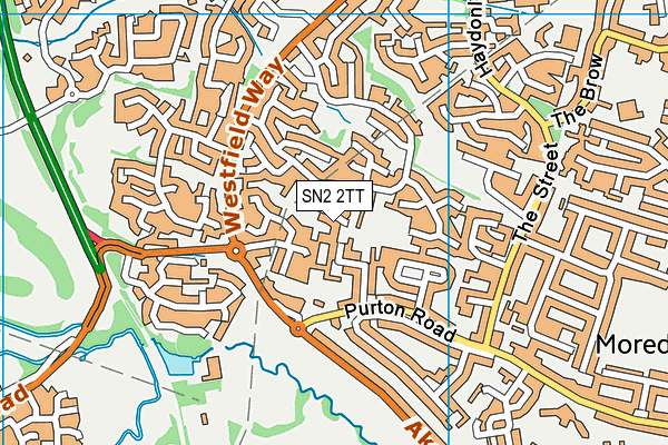 SN2 2TT map - OS VectorMap District (Ordnance Survey)