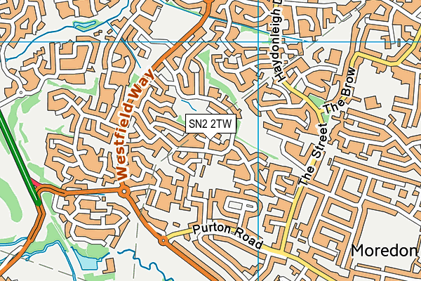 SN2 2TW map - OS VectorMap District (Ordnance Survey)