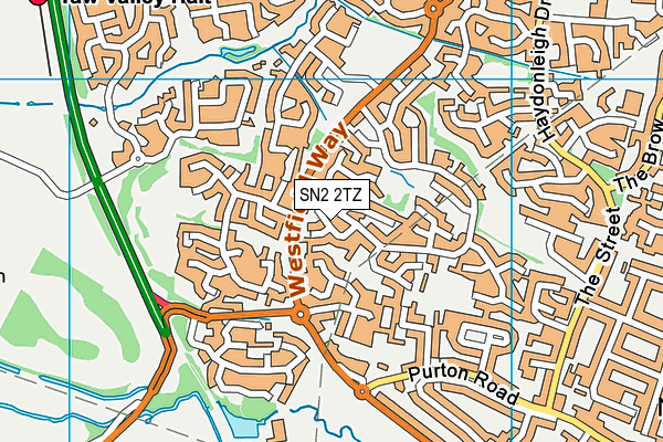 SN2 2TZ map - OS VectorMap District (Ordnance Survey)