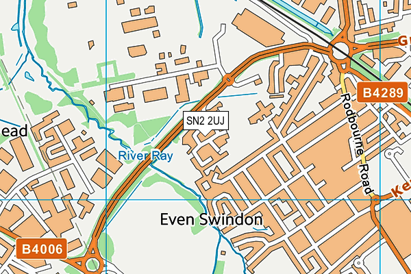 Even Swindon Primary School map (SN2 2UJ) - OS VectorMap District (Ordnance Survey)
