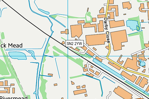 SN2 2YW map - OS VectorMap District (Ordnance Survey)