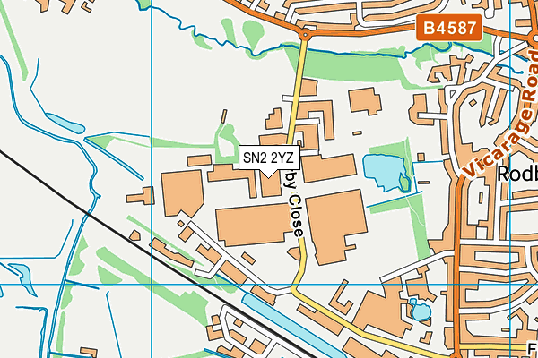 SN2 2YZ map - OS VectorMap District (Ordnance Survey)