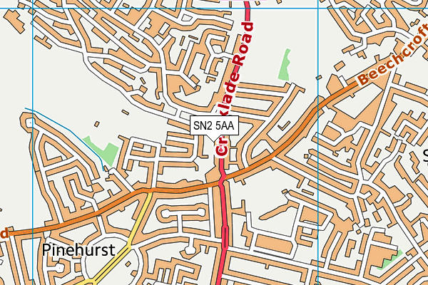 SN2 5AA map - OS VectorMap District (Ordnance Survey)