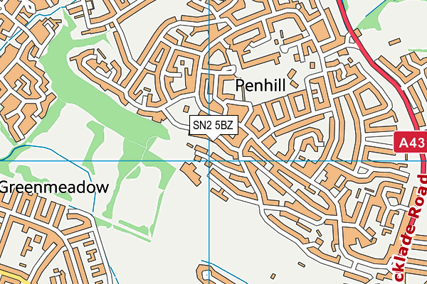 SN2 5BZ map - OS VectorMap District (Ordnance Survey)