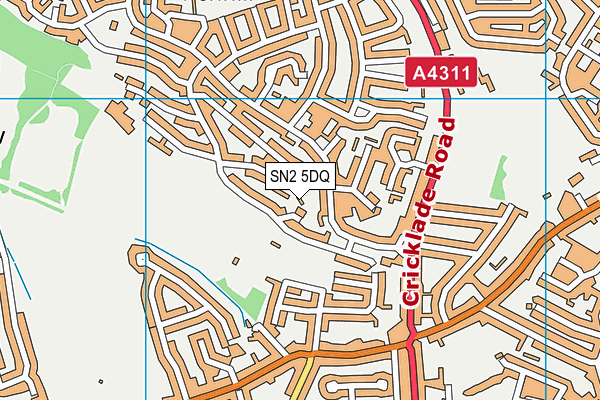 SN2 5DQ map - OS VectorMap District (Ordnance Survey)