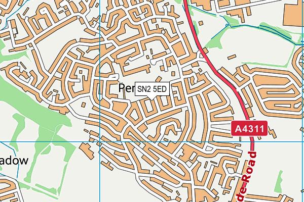 SN2 5ED map - OS VectorMap District (Ordnance Survey)