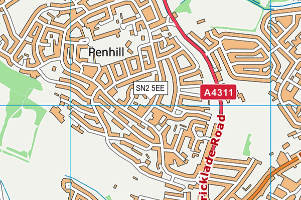 SN2 5EE map - OS VectorMap District (Ordnance Survey)